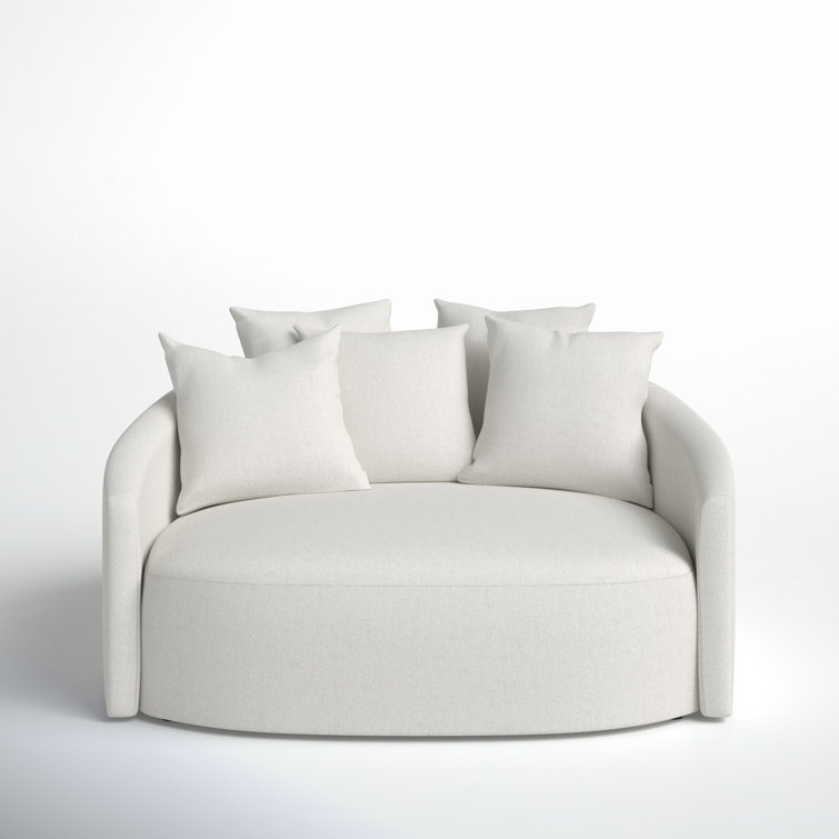 Round on sale shaped loveseat